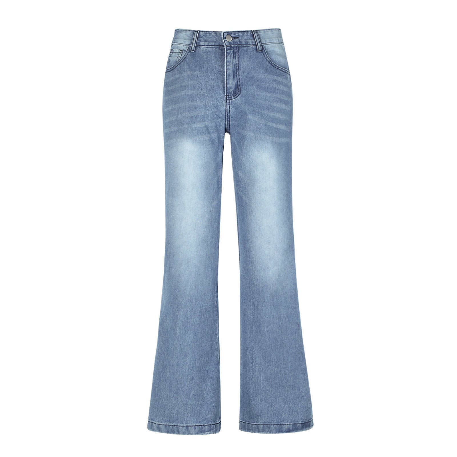 Lockere Jeans mit hoher Taille und weitem Bein