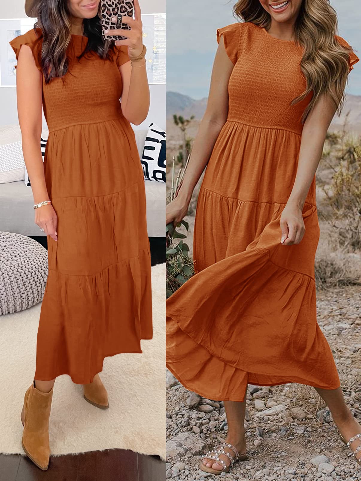 Lässiges, kurzes Midikleid für Damen im Sommer