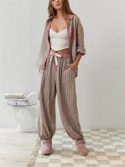 2024 Neues, lockeres Pyjama-Set für Damen (Kaufen Sie 2, kostenloser Versand)