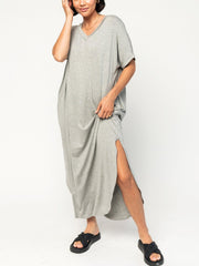 Women's Loose V-neck Split T-shirt Dress (Buy 2 Free Shipping)