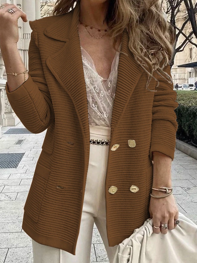 2024 Lässige Strickjacke mit Knopfleiste