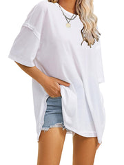 Women's Summer Side Slit Oversized T Shirts