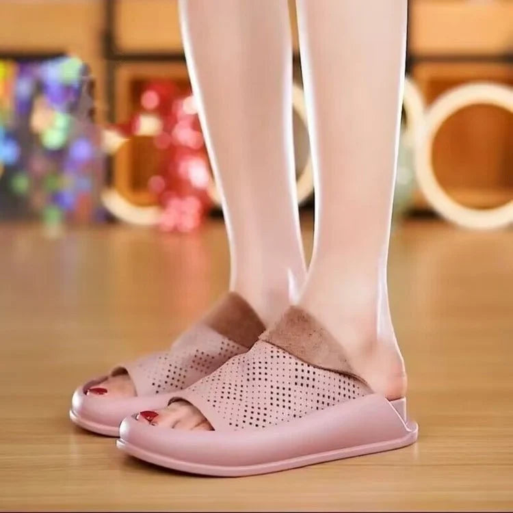 LetcloTM Plateau-Slipper aus italienischem Leder für Damen 