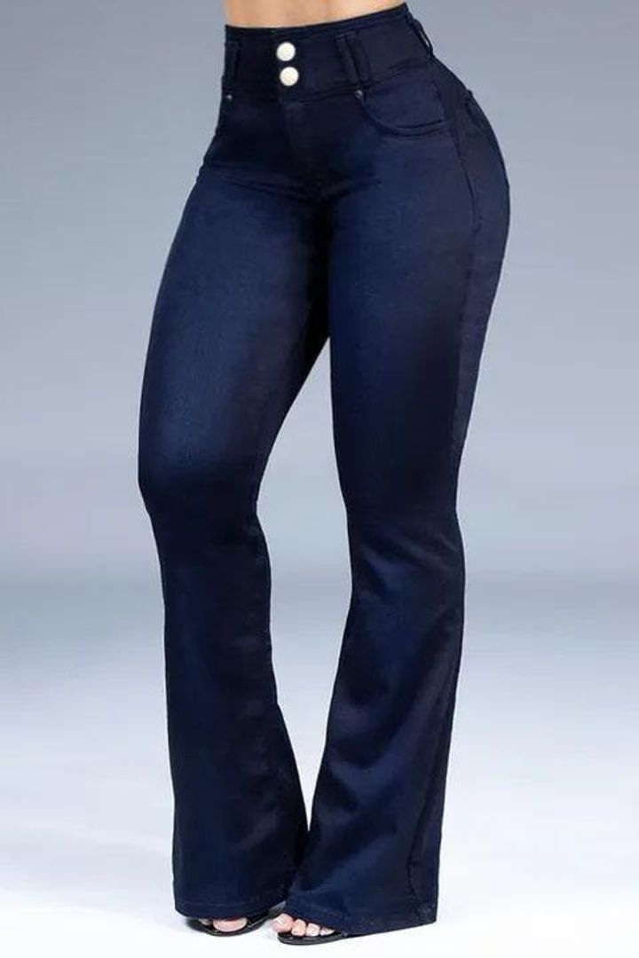 2024 Button Front Butt Lifting Flare Jeans