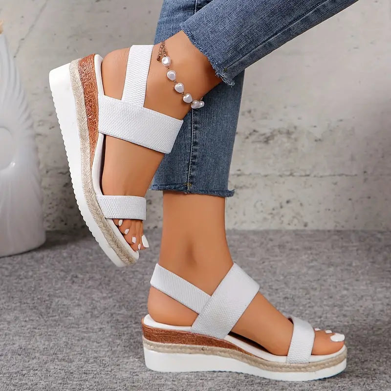 🔥LETZTER TAG 60 % RABATT🔥-Freizeitsandalen mit Keilabsatz für Damen 