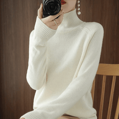 Women's Solid Turtleneck Knit Sweater