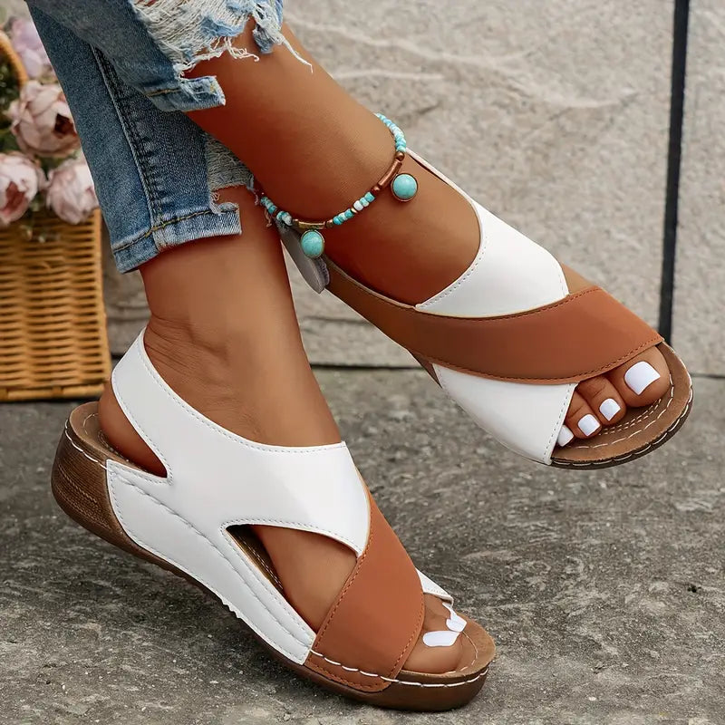 🔥Last Day Promotion 50% OFF - Women's Ultra Comfortable Slope Heel Orthopaedic Sandals