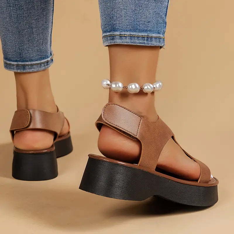 🔥LAST DAY PROMOTION 50% OFF - WOMEN'S LEATHER PLATFORM WEDGE ORTHOPEDIC SANDALS