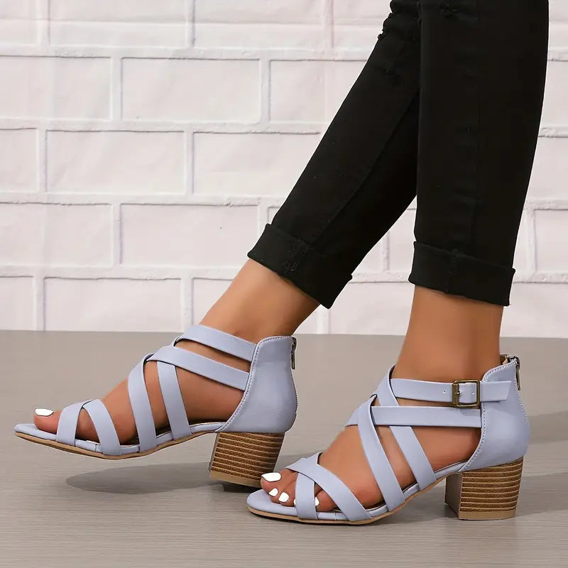 🔥Last Day Promotion 50% OFF - Women's Retro Stacked Heeled Orthopedic Sandals