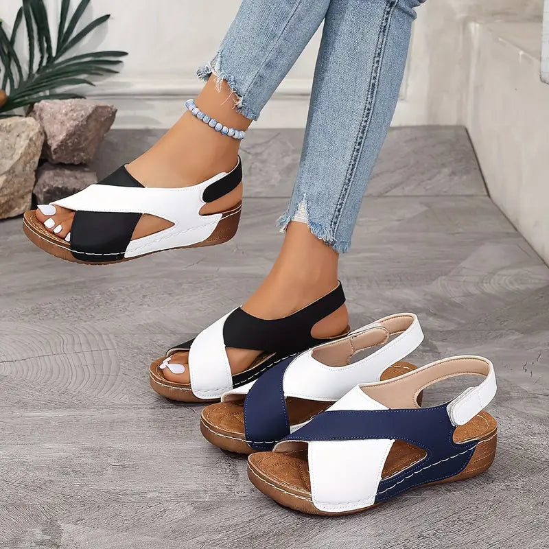 🔥Last Day Promotion 50% OFF - Women's Ultra Comfortable Slope Heel Orthopaedic Sandals