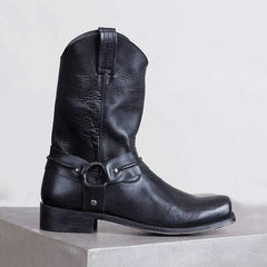 Women'S Vintage Low Heel Mid Boots