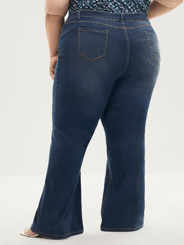 Bootcut Very Stretchy Mid Rise Medium Wash Sculpt Waist Jeans