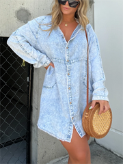 2024 New Women's Washed Denim Tunic (Buy 2 Free Shipping)