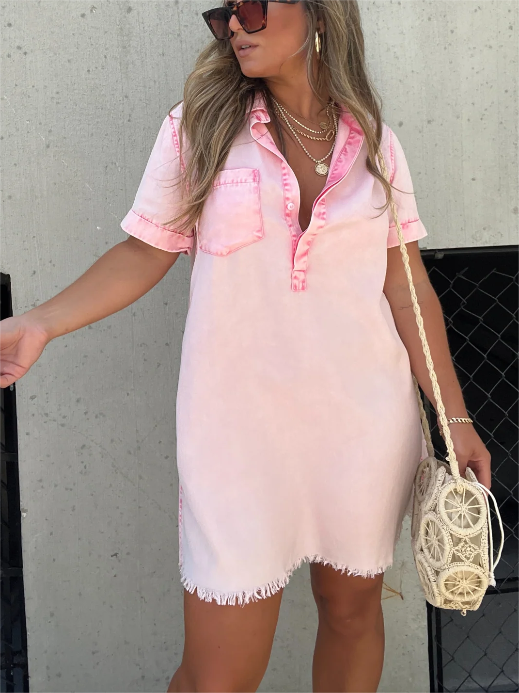 New Women's Washed Shirt Dress (Buy 2 Free Shipping)