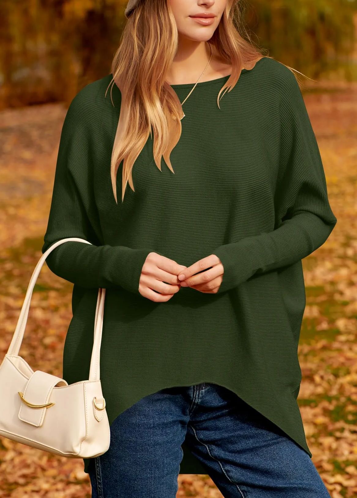 2024 New Women's Dolman Sleeve Knitted Pullover Sweater (Buy 2 Free Shipping)