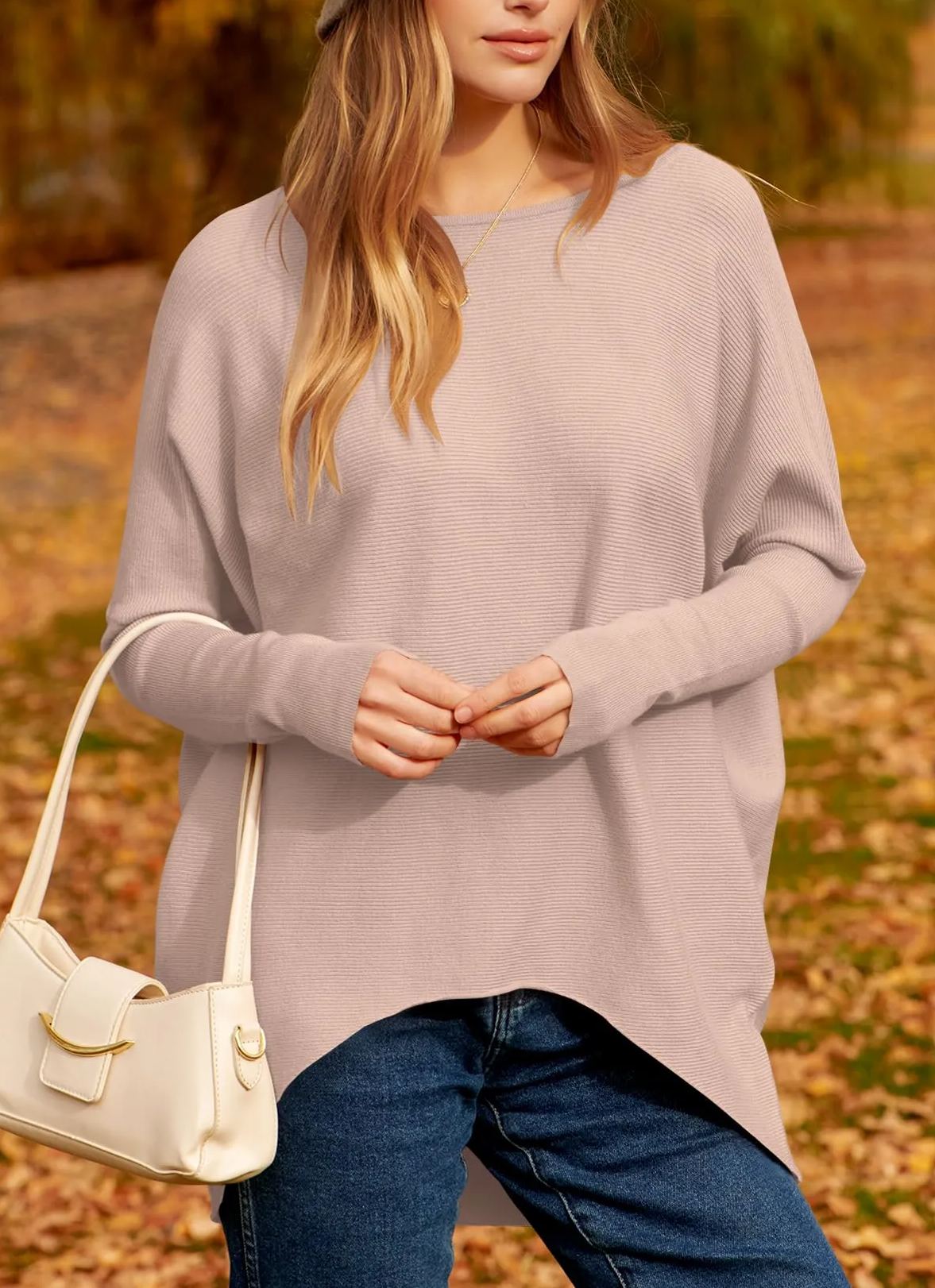 2024 New Women's Dolman Sleeve Knitted Pullover Sweater (Buy 2 Free Shipping)