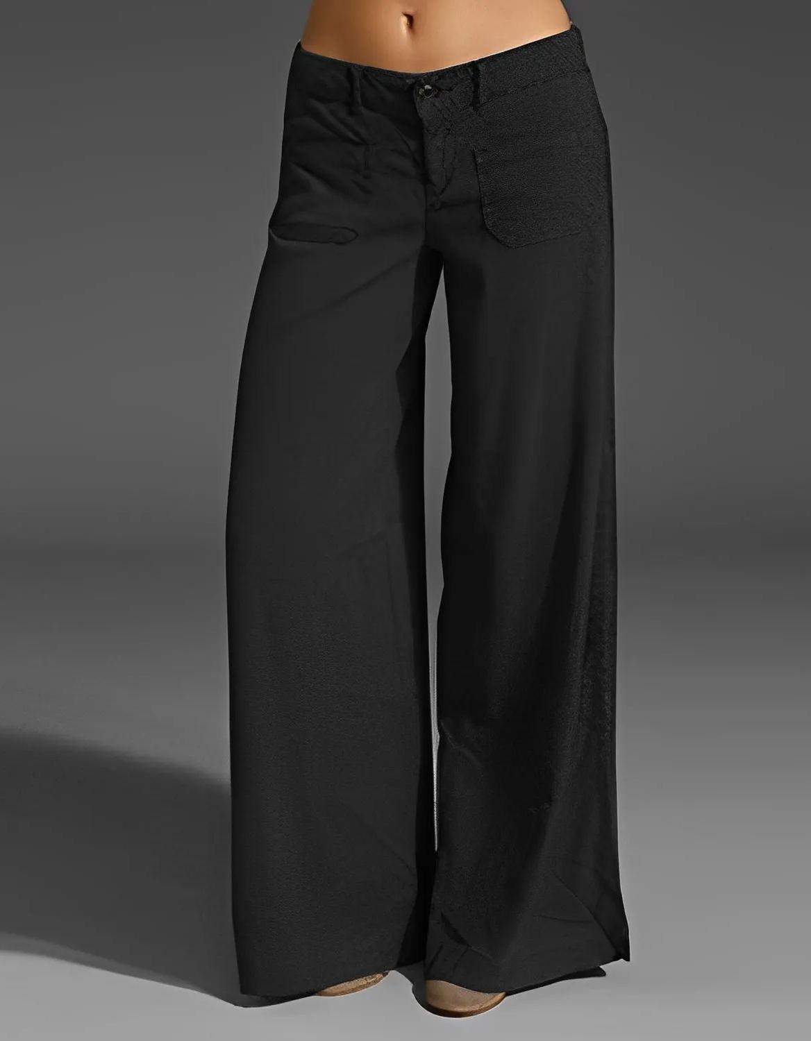 2024 New Dual Pocket Front Wide Leg Jeans