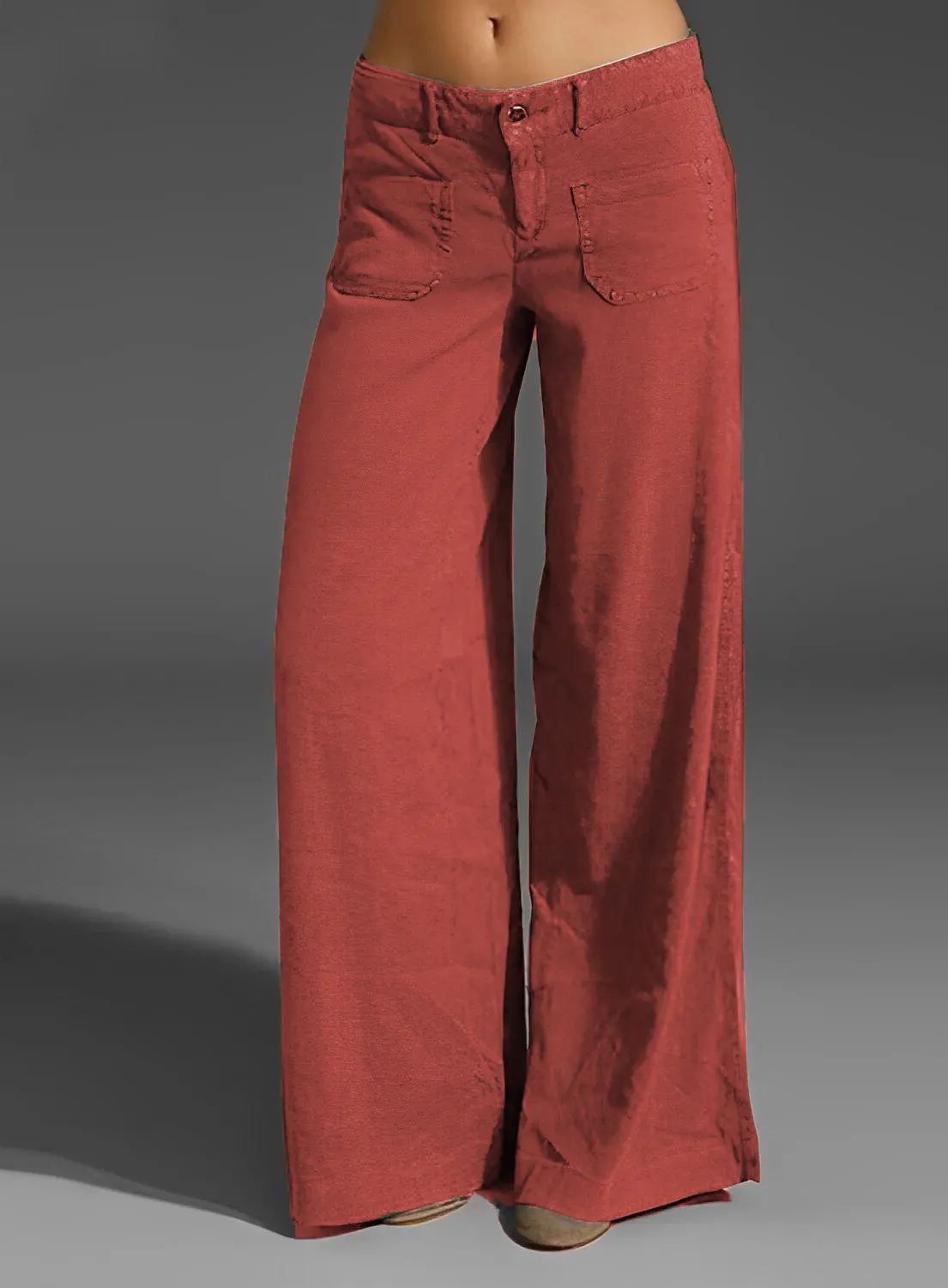 2024 New Dual Pocket Front Wide Leg Jeans