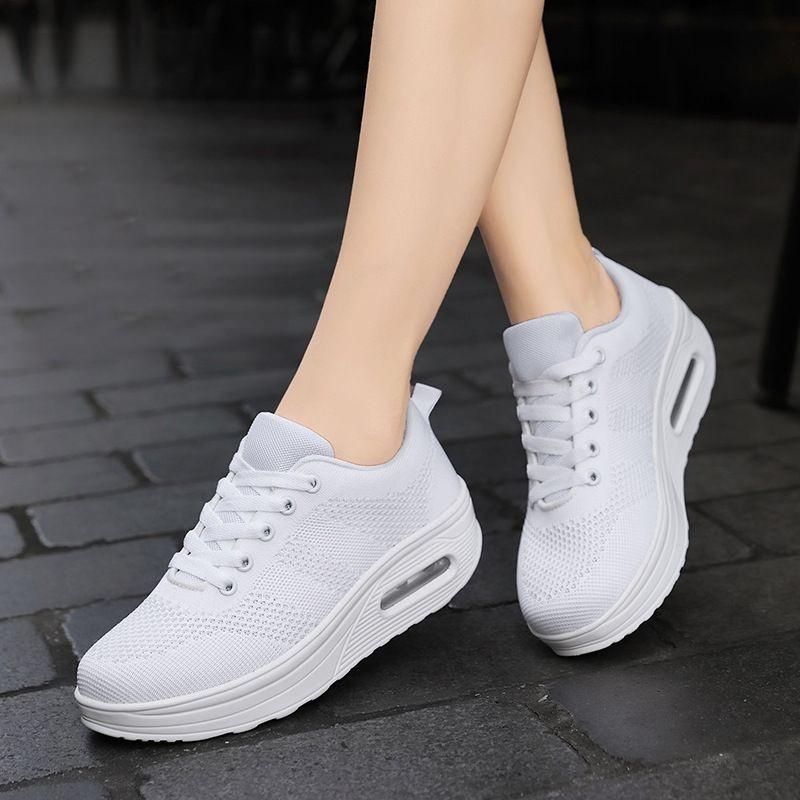 WIDE🔥Letzter Tag 60 % RABATT - Leichte orthopädische Air-Flying-Sneaker aus gewebtem Mesh für Damen 