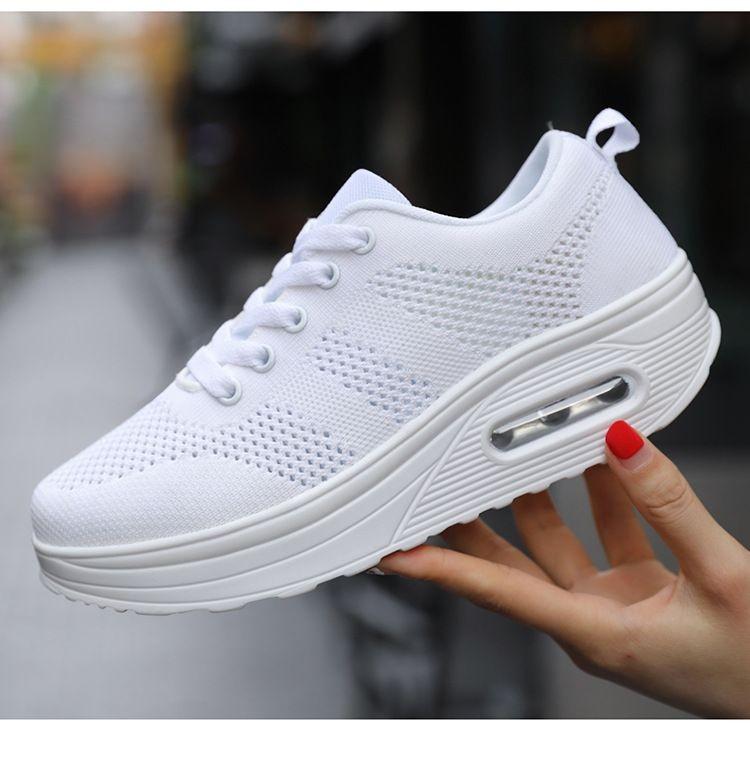 WIDE🔥Letzter Tag 60 % RABATT - Leichte orthopädische Air-Flying-Sneaker aus gewebtem Mesh für Damen 