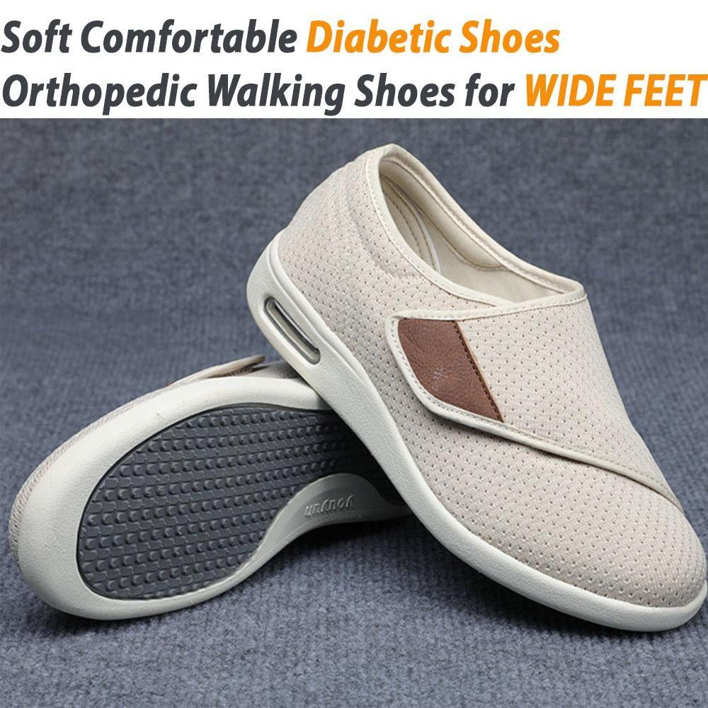 Weit verstellbare, weiche und bequeme Diabetikerschuhe, Wanderschuhe