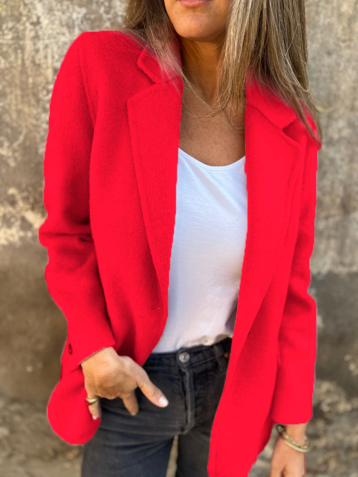 🔥NUEVO - 49% DE DESCUENTO - Chaqueta informal de manga larga con solapa para mujer 