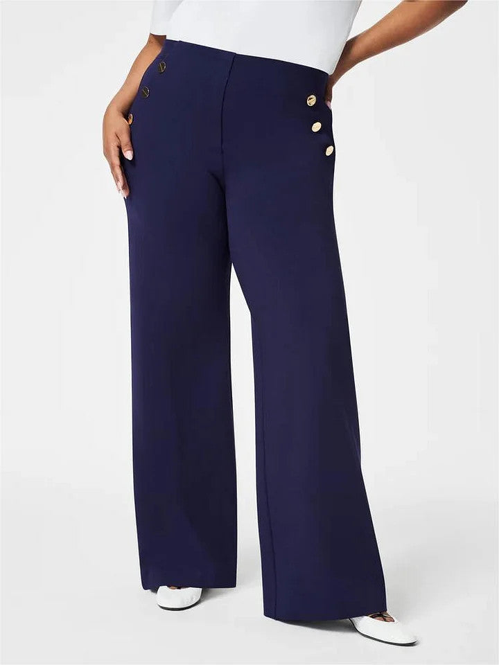 Tummy Control Button Wide Leg Pants(BUY 2 FREE SHIPPING)