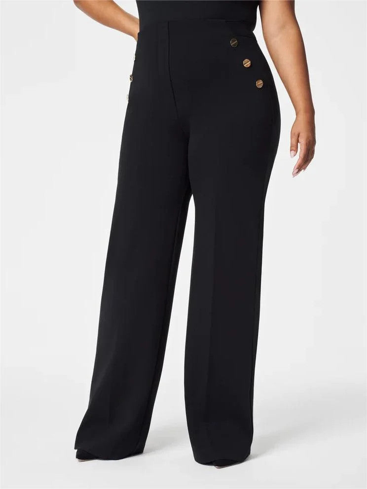 Tummy Control Button Wide Leg Pants(BUY 2 FREE SHIPPING)