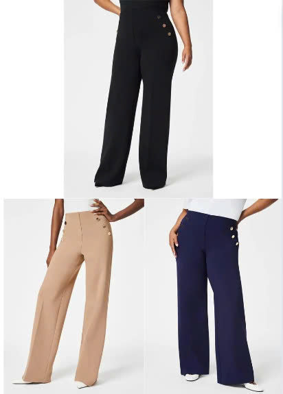 Tummy Control Button Wide Leg Pants(BUY 2 FREE SHIPPING)