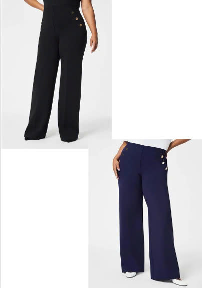 Tummy Control Button Wide Leg Pants(BUY 2 FREE SHIPPING)