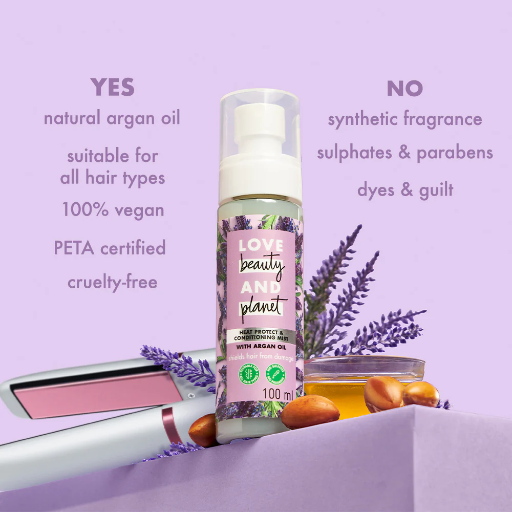 Argan Oil & Lavender Heat Protect & Conditioning Mist - Image 6