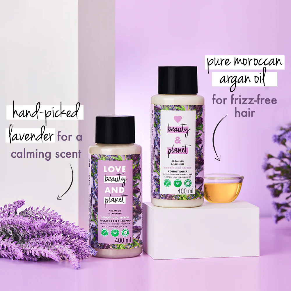 Argan Oil and Lavender Sulfate Free Smooth Serene Shampoo | 600ml - Image 4