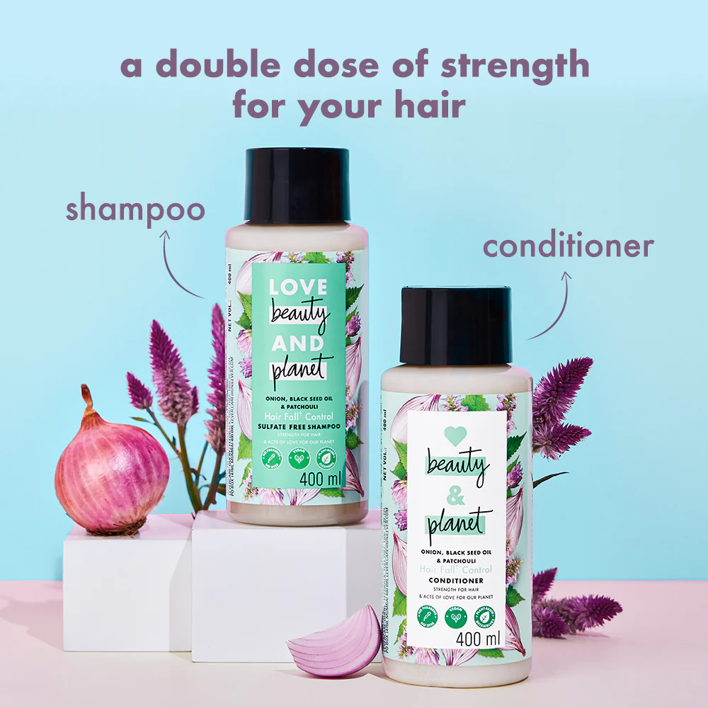 Onion, Black Seed & Patchouli Shampoo + Conditioner Combo - 400 ml Each - Image 8
